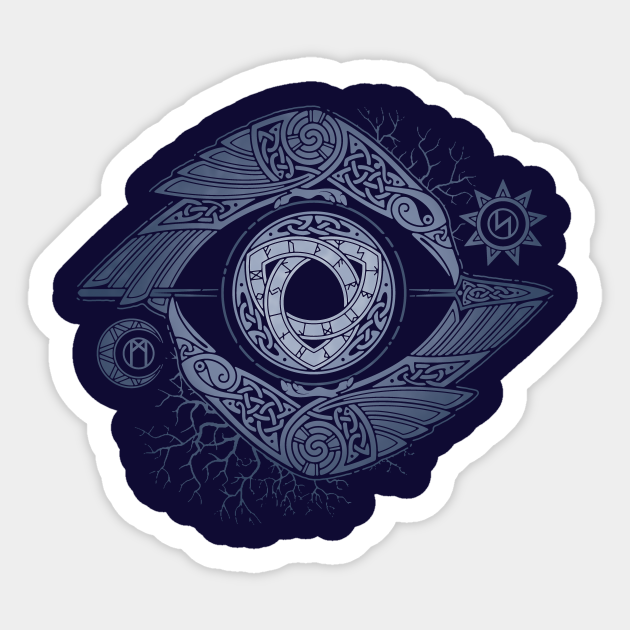 ODIN'S EYE Odin Sticker TeePublic
